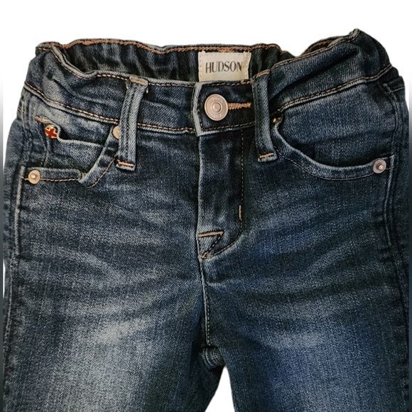 Hudson Jeans Baby Girl 24 Months Toddler Designer Dark Blue Wash Pants Bottoms - Picture 2 of 3